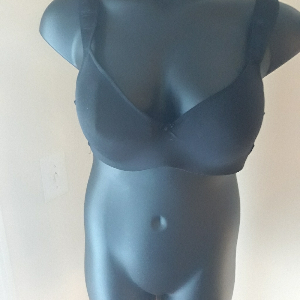 Woman Red and Black Bra